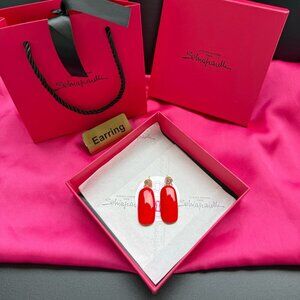 ❤️ Schiaparelli Iconic Red Enamel Statement Earrings ❤️
